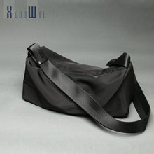 Load image into Gallery viewer, xuanwei Unisex Fashion Messenger Bag Black Shoulder Bag Casual Sports Bag Soft Cloth Bag Messenger Bag Small Daily
